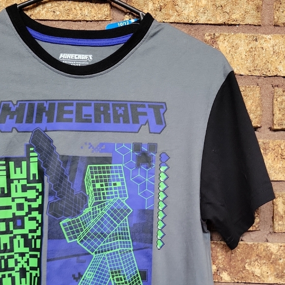 Minecraft Graphic T-Shirt Size 10/12 - Picture 5 of 6